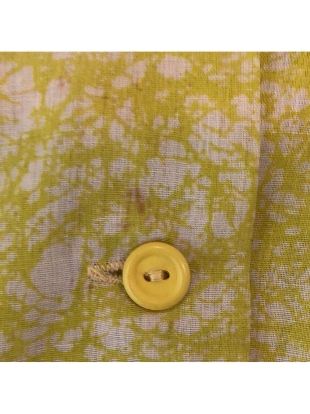 𝅺VINTAGE yellow blouse with colorful bird. Wearable art unique Size 3/4 - Picture 8 of 11